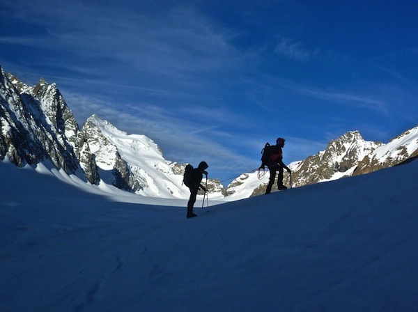 Initiation à l'alpinisme, made in glacier Blanc.